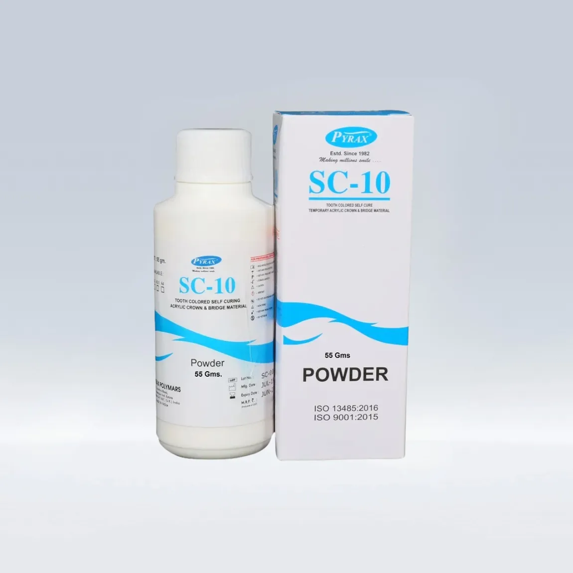 Cold Cure SC-10 Tooth Colored Self Cure Temporary Acrylic Crown & Bridge Material (SC-10 VITA Shaded Self Cure Acrylic Resin)