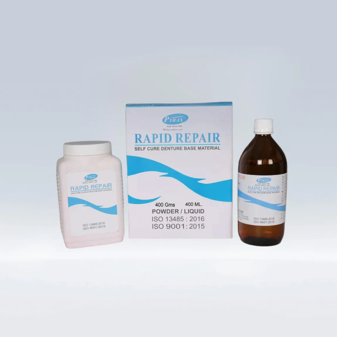 PYRAX®Cold Cure R.R. Laboratory Pack (Self Cure Denture Base Acrylic Material) 400 Gms+ 400 Ml